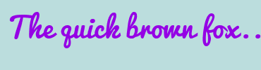 Image with Font Color 9500E5 and Background Color BBDDDD